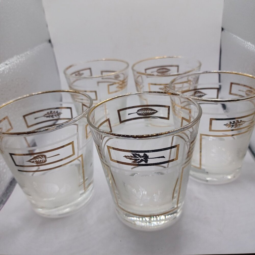 Vintage Low Ball Dominion Glass Company Tapered Retro Rocks Glasses